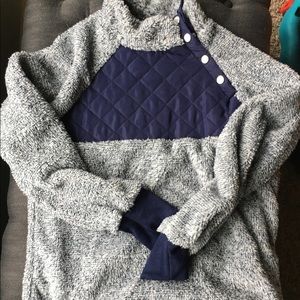 Fuzzy sweatshirt pullover